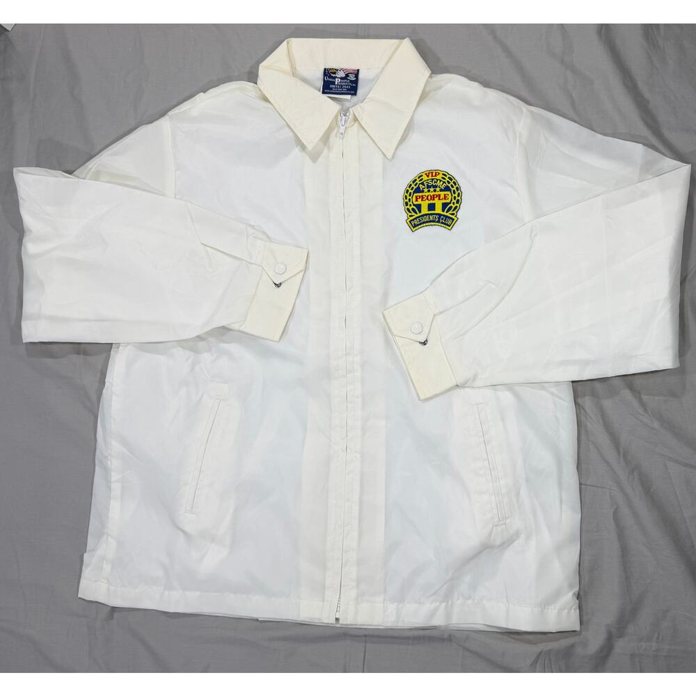 Vintage‎ AFSCME VIP Presidents Club White Zip Windbreaker Jacket Men's XL
